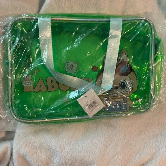 Green LABUBU Transparent Tote Bag - Picture 2 of 3